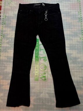 PRPS Black Men's Flare Jeans with Keyring Accent